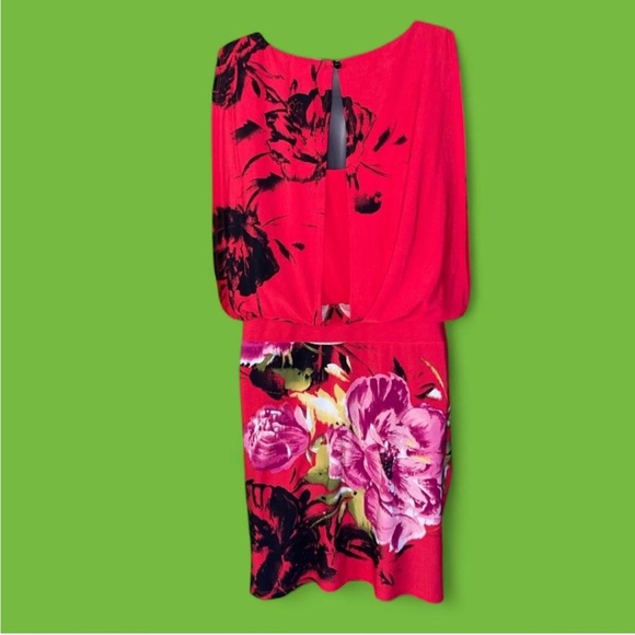 Studio I Blouson Dress Tropical Floral Print 12 - Picture 6 of 16